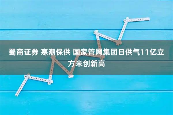 蜀商证券 寒潮保供 国家管网集团日供气11亿立方米创新高